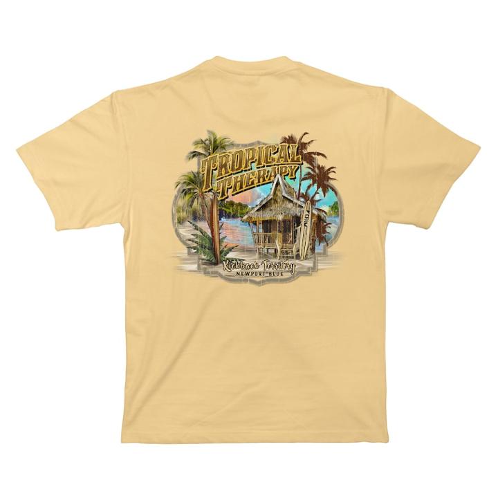 Big & Tall Newport Blue Tropical Graphic Tee, Men's, Size: L Tall, Gold