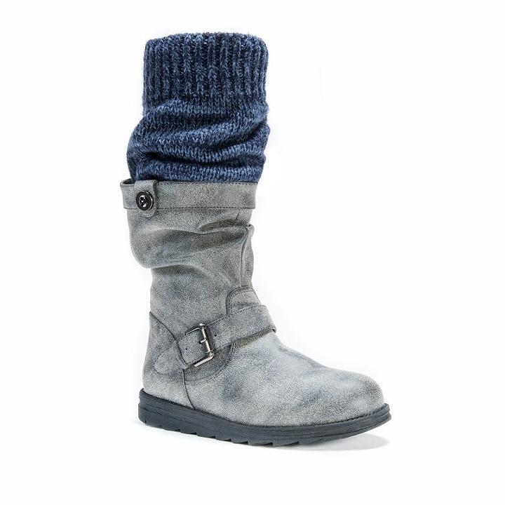 Muk Luks Sky Women's Riding Boots, Girl's, Size: 8, Grey