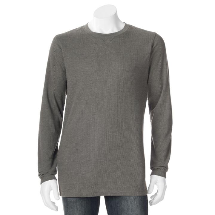 Big & Tall Hanes Ultimate X-temp Waffle-weave Thermal Tee, Men's, Size: 4xl, Med Grey