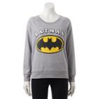 Juniors' Dc Comics Batman Logo Graphic Sweatshirt, Girl's, Size: Small, Grey Other