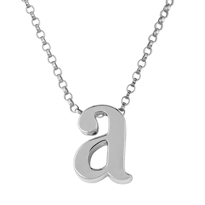 Sweet Sentiments Sterling Silver Initial Charm Pendant Necklace, Women's, Size: 18
