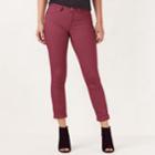 Women's Lc Lauren Conrad Cuffed Ankle Skinny Jeans, Size: 12, Pink