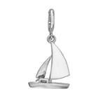 Laura Ashley Nautical Collection Sterling Silver Sailboat Charm, Women's, Grey