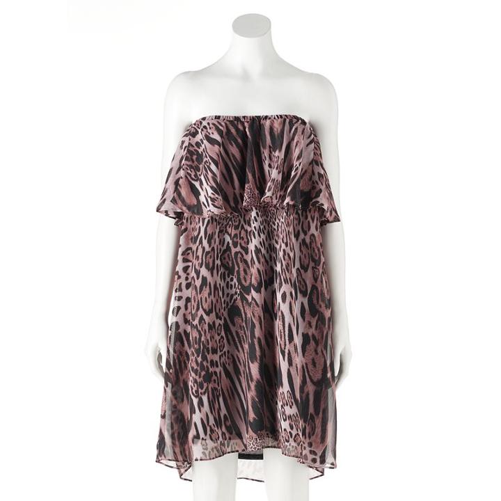 Petite Jennifer Lopez Off-the-shoulder Ruffle Shift Dress, Women's, Size: M Petite, Pink