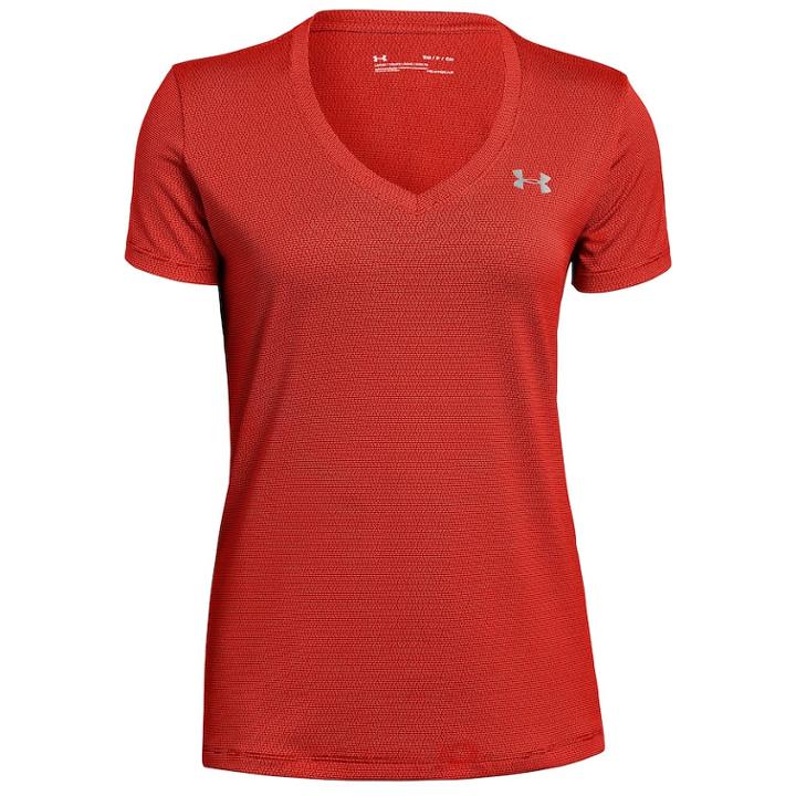 Women's Under Armour Tech Ticker Short Sleeve Tee, Size: Medium, Orange