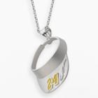 Insignia Collection Nascar Jeff Gordon Sterling Silver 24 Visor Pendant, Adult Unisex, Size: 18, Yellow
