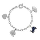 Detroit Lions Charm Bracelet, Women's, Size: 7.5, White