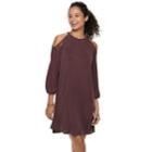 Juniors' Mudd&reg; Cupro Cold-shoulder Dress, Teens, Size: Medium, Purple
