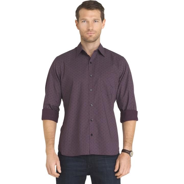 Big & Tall Van Heusen Untucked Slim-fit Button-down Shirt, Men's, Size: 2xb, Purple Oth