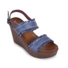 Wanted Brussels Women's Wedge Sandals, Size: 6.5, Med Blue