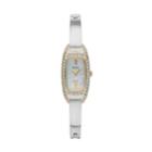 Seiko Women's Crystal Stainless Steel Solar Half-bangle Dress Watch, Size: Small, Silver