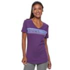 Women's Tek Gear&reg; Dry-tek V-neck Tee, Size: M Tall, Drk Purple