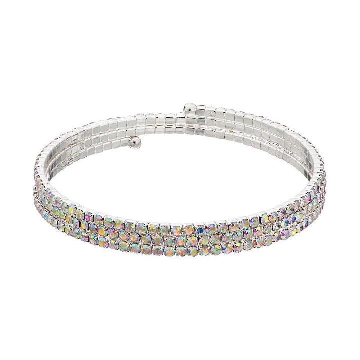 Simulated Aurora Borealis Cup Chain Coil Bracelet, Women's, Multicolor