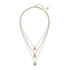 Lc Lauren Conrad Disc Multistrand Necklace, Women's, Gold