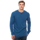 Big & Tall Sonoma Goods For Life&trade; Performance Thermal Henley, Men's, Size: Xxl Tall, Dark Blue