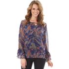 Women's Apt. 9&reg; Print Keyhole Top, Size: Medium, Ovrfl Oth