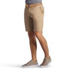 Men's Lee Walker Flat-front Shorts, Size: 34, Dark Beige