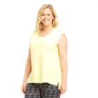 Plus Size Marika Curves High-low Tee, Women's, Size: 1xl, Brt Green