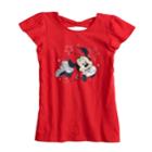 Disney's Minnie Mouse Girls 4-10 Patriotic Glitter Tee By Jumping Beans&reg;, Size: 4, Med Red