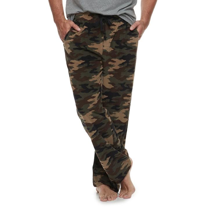 Big & Tall Croft & Barrow&reg; Patterned Microfleece Lounge Pants, Men's, Size: Xxl Tall, Green