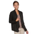 Women's Dana Buchman Faux-suede Open-front Blazer, Size: Medium, Black