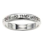 Primrose Sterling Silver Be The Change You Wish To See In The World Ring, Women's, Size: 7