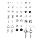 Mudd&reg; Triangle, Elephant & Dream Catcher Nickel Free Earring Set, Women's, Black