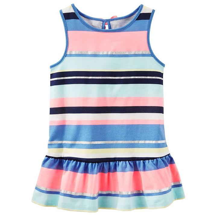 Girls 4-8 Oshkosh B'gosh&reg; Striped Drop-waist Tunic, Girl's, Size: 10, Ovrfl Oth