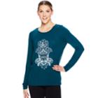 Women's Gaiam Haven Long Sleeve Yoga Top, Size: Large, Natural