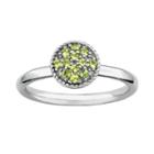 Stacks And Stones Sterling Silver Peridot Cluster Stack Ring, Women's, Size: 6, Grey