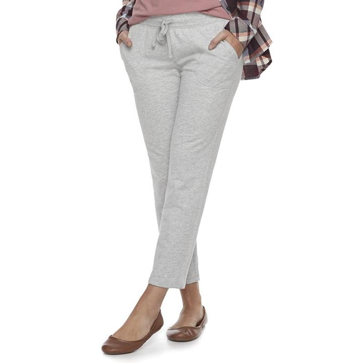 Petite Sonoma Goods For Life&trade; Drawstring Lounge Pants, Women's, Size: M Petite, Light Grey