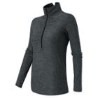Women's New Balance Impact Ruched Half-zip Running Top, Size: Medium, Dark Grey