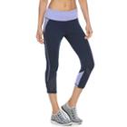 Women's Tek Gear&reg; Tricot Mesh Capri Leggings, Size: Medium, Dark Blue