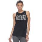 Women's Nike Dry Training Volleyball Graphic Running Tank, Size: Large, Grey (charcoal)