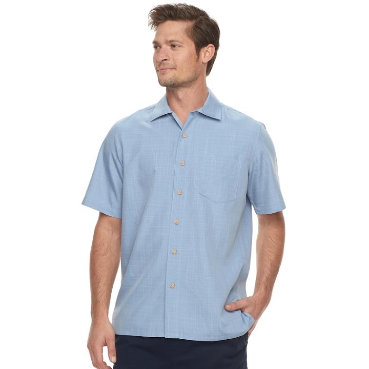 Men's Batik Bay Regular-fit Microfiber Button-down Shirt, Size: Small, Pink