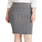 Plus Size Chaps Houndstooth Pencil Skirt, Women's, Size: 3xl, Grey
