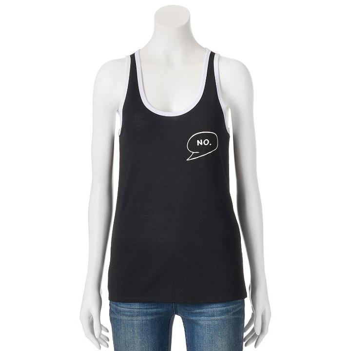Juniors' The Print Shop No Graphic Tank, Girl's, Size: Xs, Oxford