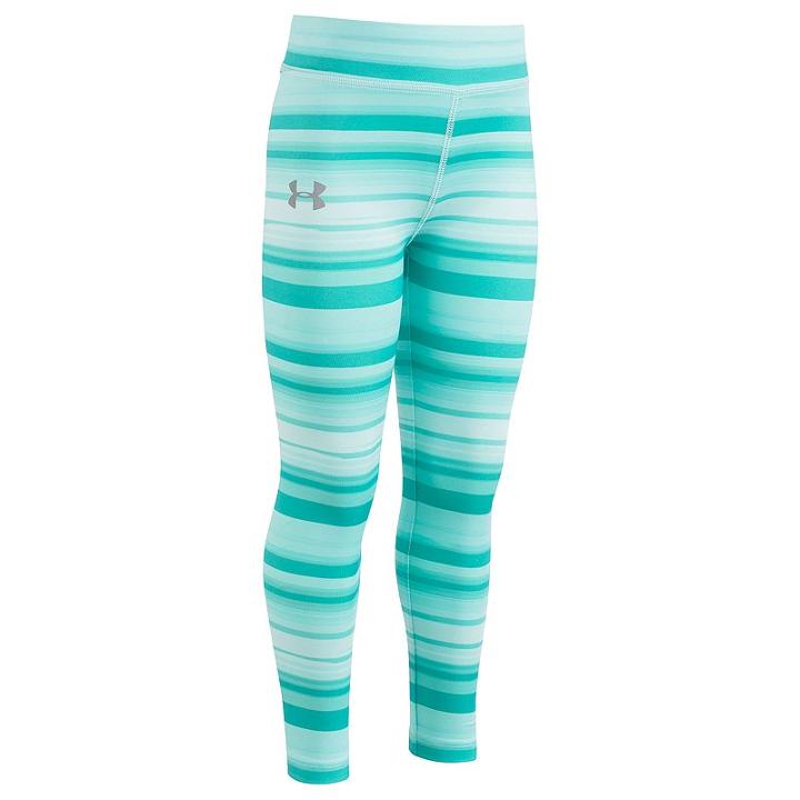 Girls 4-6x Under Armour Striped Leggings, Size: 5, Light Blue