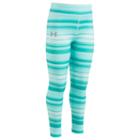 Girls 4-6x Under Armour Striped Leggings, Size: 5, Light Blue