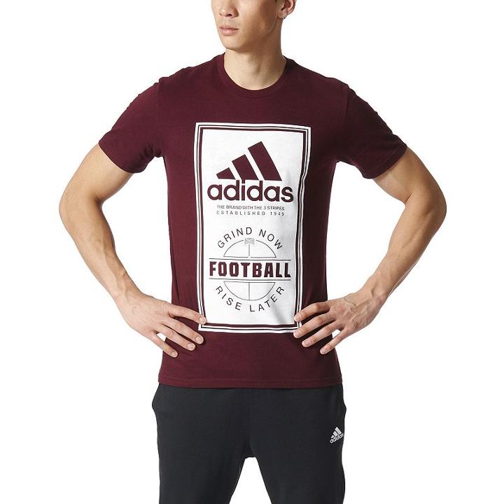 Big & Tall Adidas Football Performance Tee, Men's, Size: L Tall, Med Red