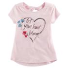 Girls 4-12 Sonoma Goods For Life&trade; Short-sleeved Twist-back Tee, Girl's, Size: 4, Brt Pink