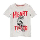Boys 4-8 Carter's Dinosaur Heart Throb Short Sleeve Graphic Tee, Size: 8, Light Grey