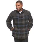 Men's Coleman Classic-fit Flannel Sherpa-lined Shirt Jacket, Size: Large, Grey (charcoal)