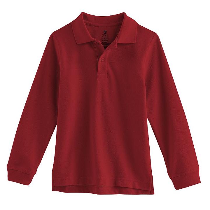 Chaps, Boys 4-7 Pique School Uniform Polo, Boy's, Size: Large, Red Other