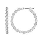 Dana Buchman Silver Plated Braided Twist Hoop Earrings, Women's