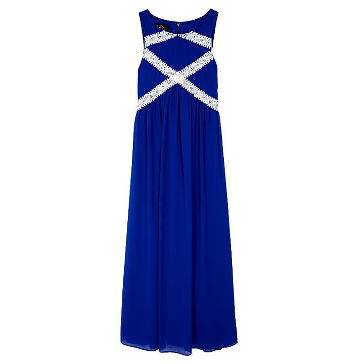 Girls 7-16 Iz Amy Byer Crisscross Crochet Maxi Dress, Girl's, Size: 12, Brt Blue