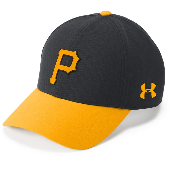 Men's Under Armour Pittsburgh Pirates Driving Adjustable Cap, Blck Alt