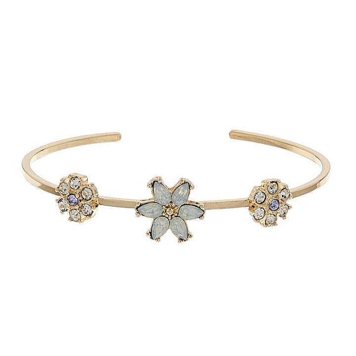 Lc Lauren Conrad Blue Flower Cuff Bracelet, Women's