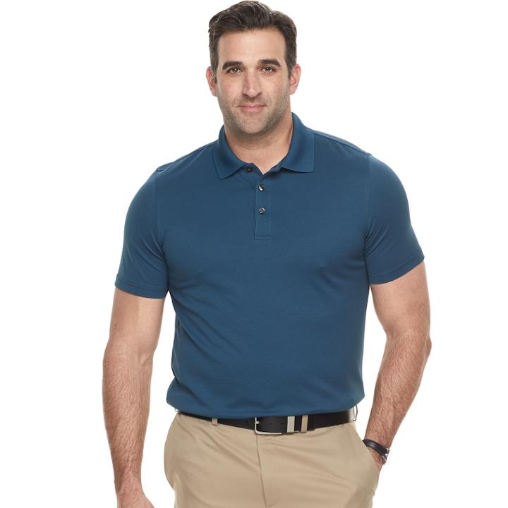 Big & Tall Van Heusen Air Ottoman Classic-fit Polo, Men's, Size: 3xl Tall, Turquoise/blue (turq/aqua)