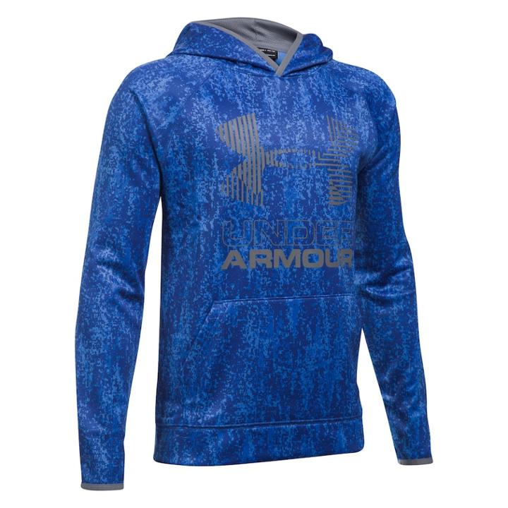 Boys 8-20 Under Armour Big Logo Fleece Pull-over Hoodie, Size: Large, Brown Over